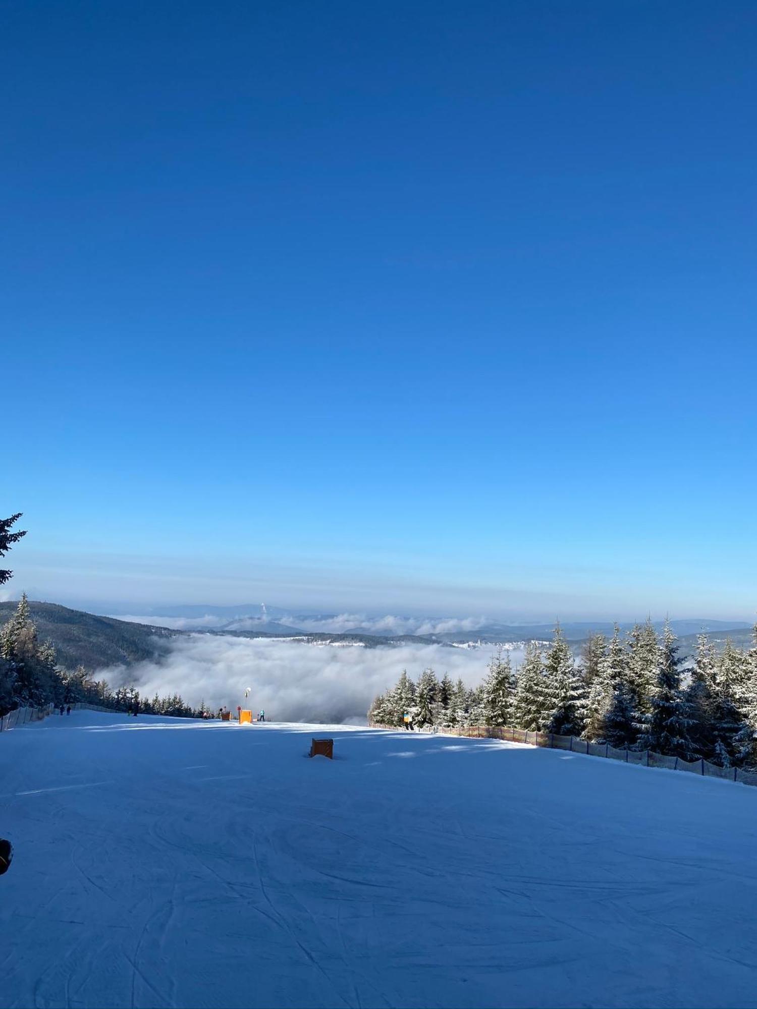 U Jelena Harrachov - Rodinny Apartman U Lesa S Garazi Bagian luar foto